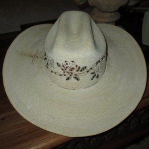 ATWOOD HEREFORD Low Crown Long Oval 5X Straw Hat Sz 6-7/8